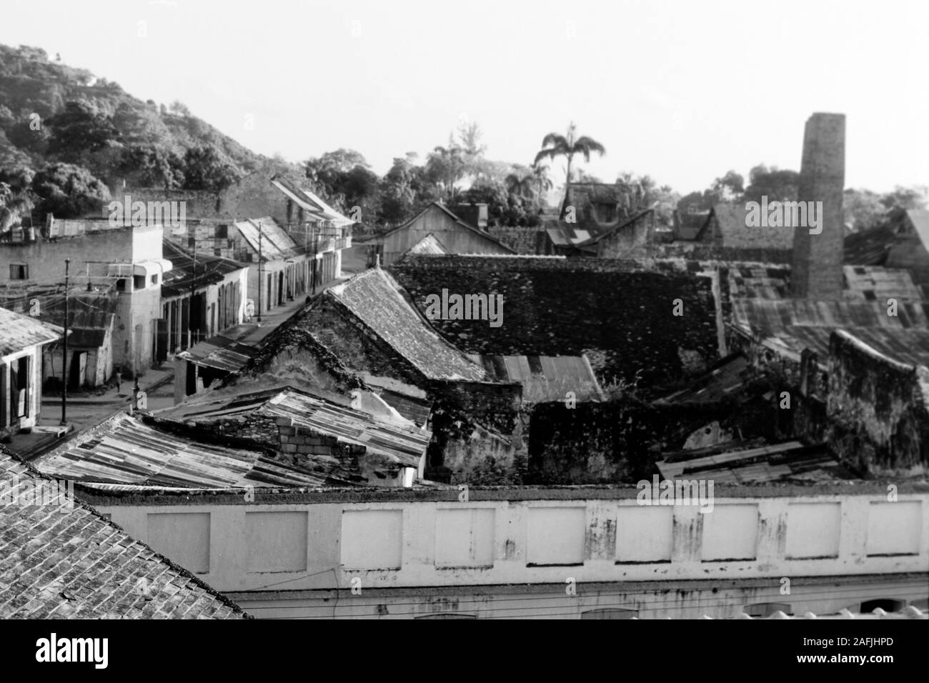 Blick über Cap-haïtien, 1967. Voir plus de Cap-Haïtien, 1967. Banque D'Images