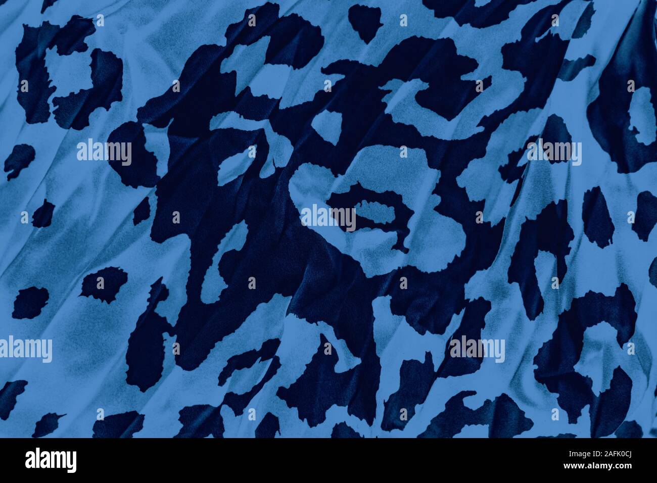 Fond bleu et noir avec Leopard print, tendance motif léopard Banque D'Images