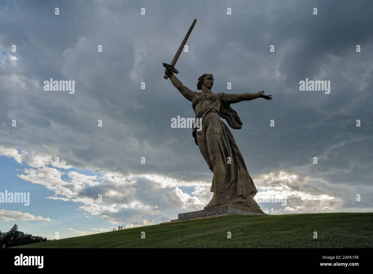 Les appels de la mère patrie monument. Volgograd, Russie Banque D'Images Les appels de la mère patrie monument. Volgograd, Russie Banque D'Images