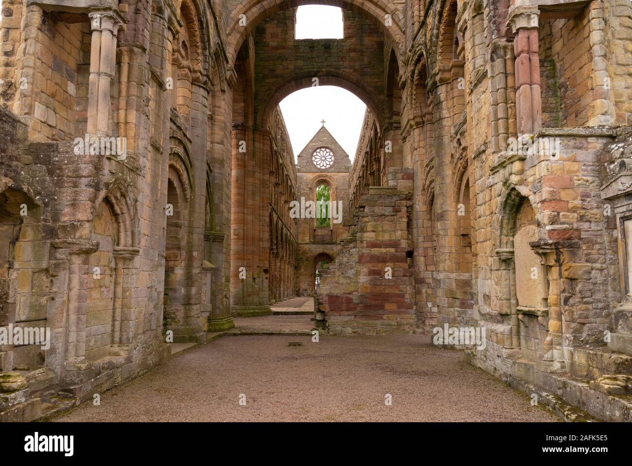 Abbaye de Jedburgh dans la région des Scottish Borders of Scotland UK Banque D'Images