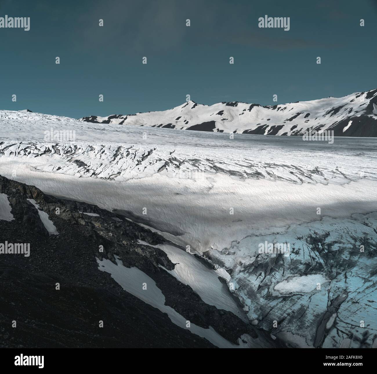 Glacier Vatnajokul Skalafellsjokull, Parc National, Patrimoine Mondial de l'Islande, Banque D'Images