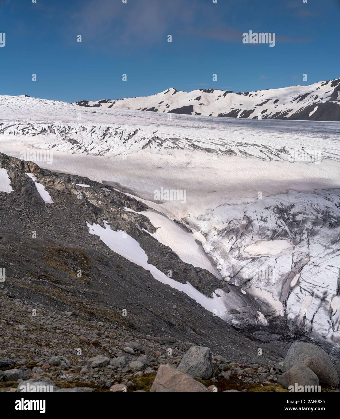 Glacier Skalafellsjokull, Parc national du Vatnajökull, UNESCO World Heritage Site, Islande Banque D'Images