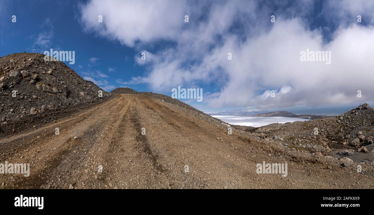 Col de montagne, Glacier Skalafellsjokull, Parc national du Vatnajökull, UNESCO World Heritage Site, Islande Banque D'Images