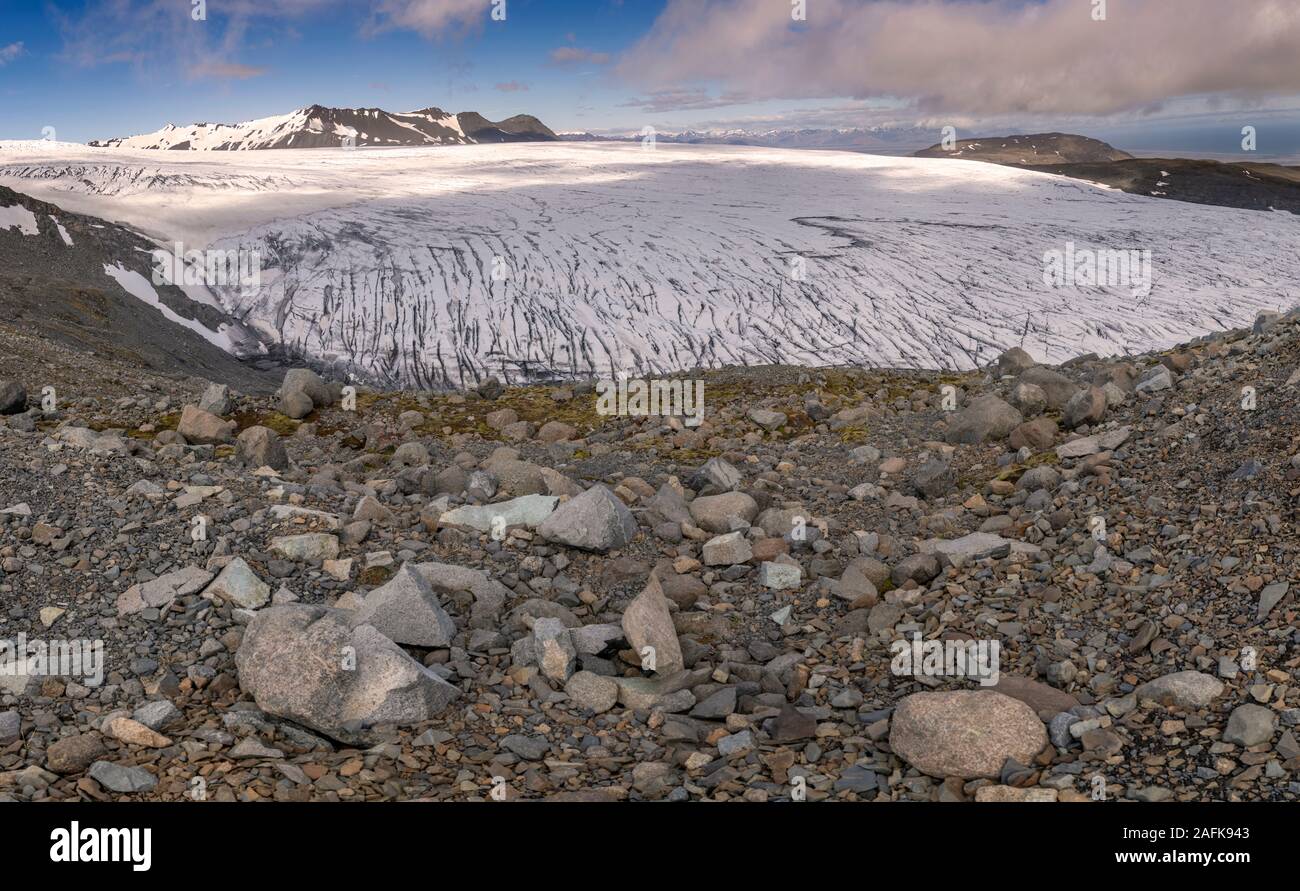 Glacier Skalafellsjokull, Parc national du Vatnajökull, UNESCO World Heritage Site, Islande Banque D'Images