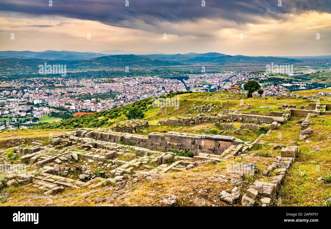 Ruines de la ville antique de Pergame en Turquie Banque D'Images