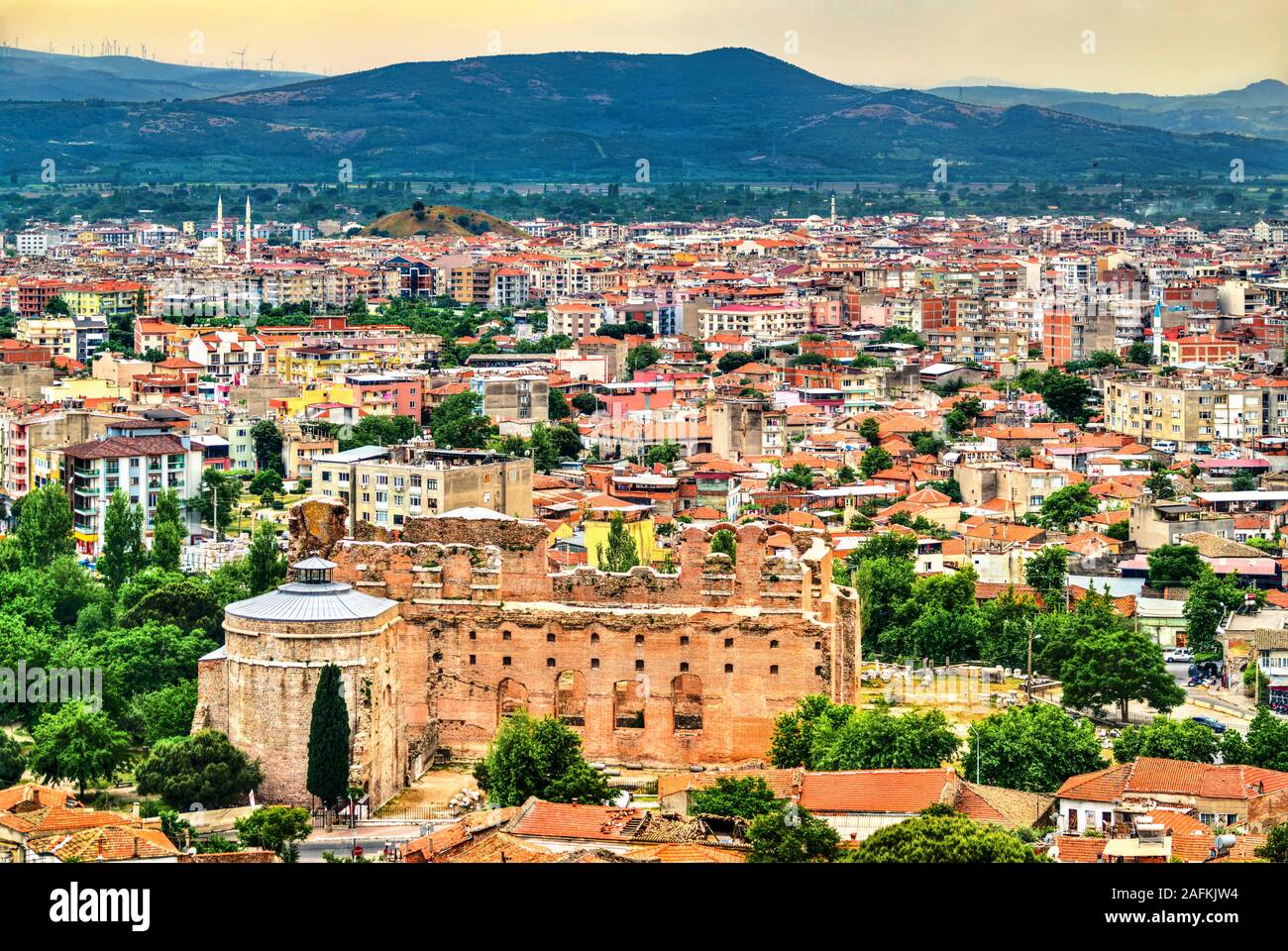 Salle Rouge basilique en Bergama, Turquie Banque D'Images