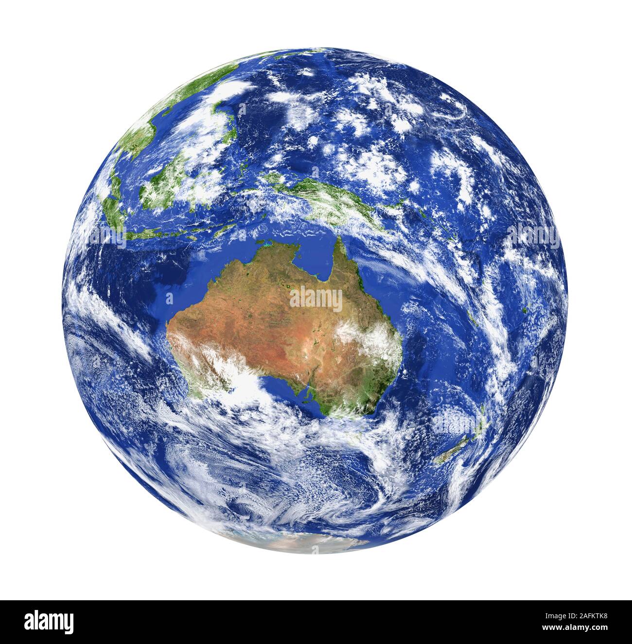 Planète Terre Australie Voir isolé Banque D'Images