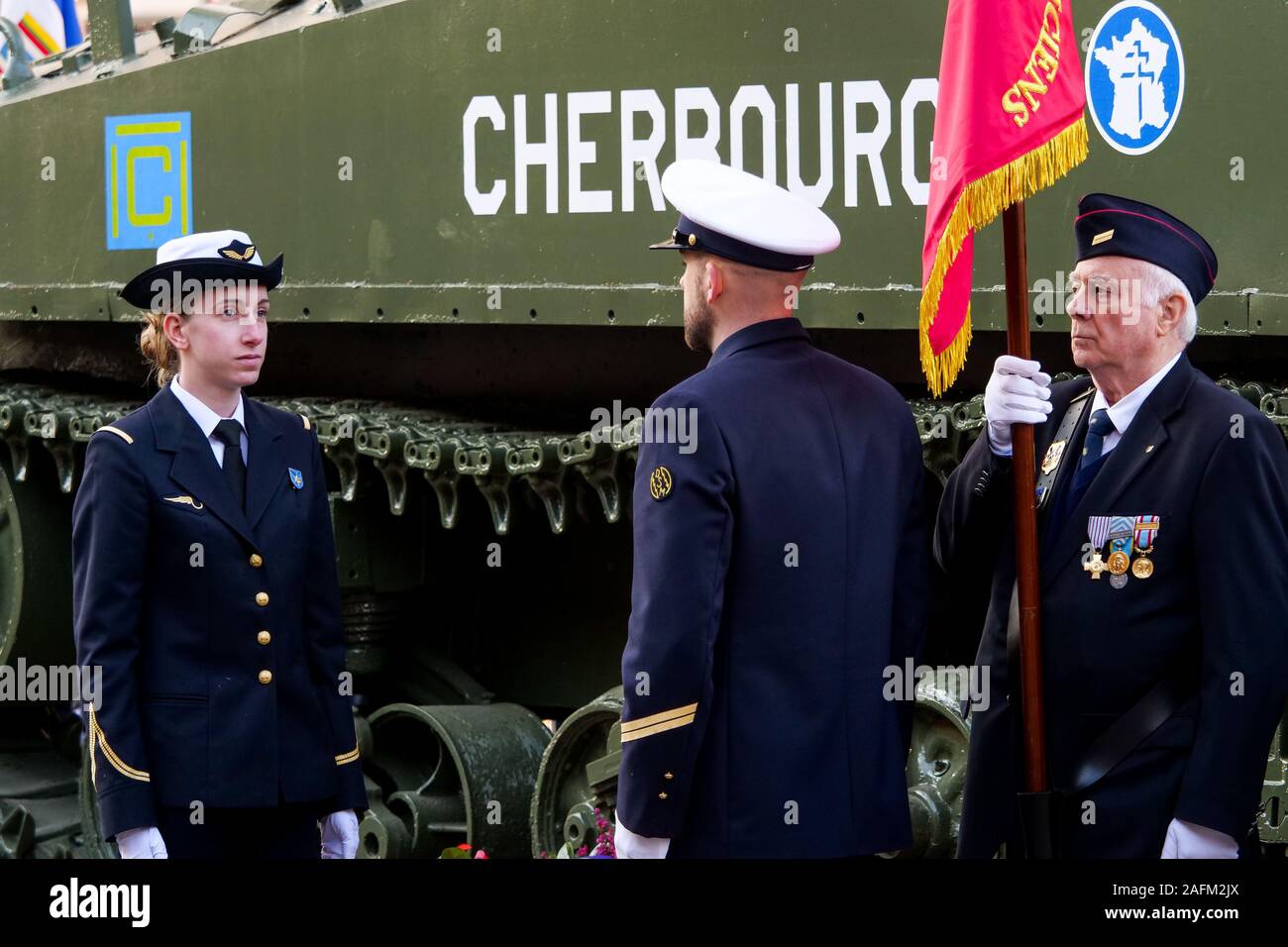 Célébration du 75e anniversaire de la libération, Strasbourg, Alsace, France Banque D'Images