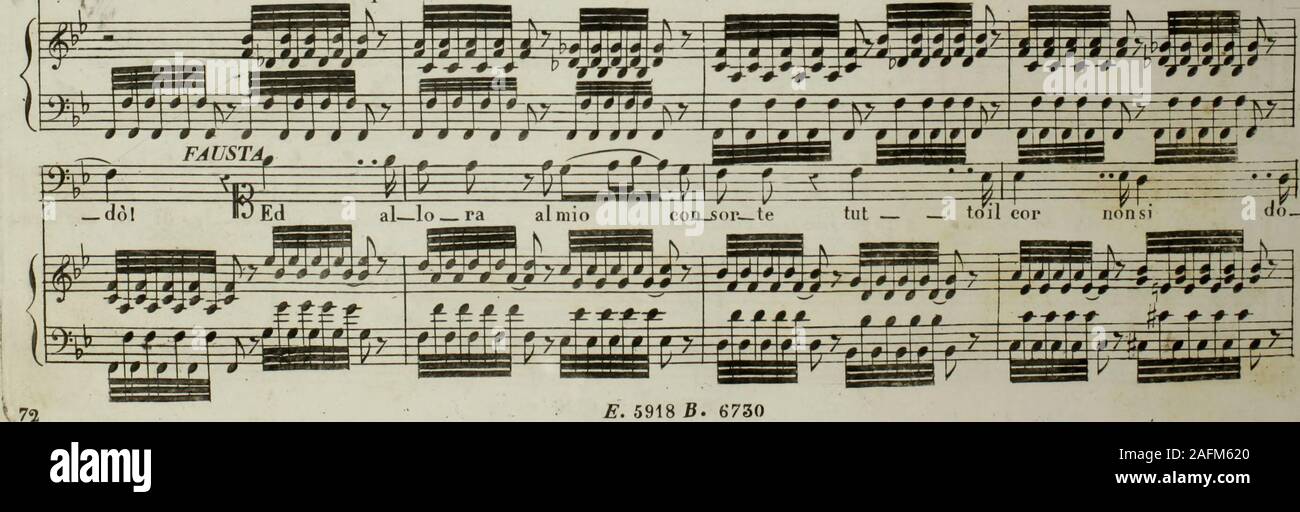 . Fausta : melodramma en atti. Lo - pré tu - daLior heinsor - te te coirne - - - - - - no- neman. E. 5918 B. 6730 § ^-#  Poco pai- ^ ^V non ? Qual offesa ?.. l'ami di ci ?.. P- -p- -e- a- piacere 3^ j non non ah non al ,.fnpj ?.-"p.r^ ? ^v ali non a moi il tuo cor non si dono ! Banque D'Images