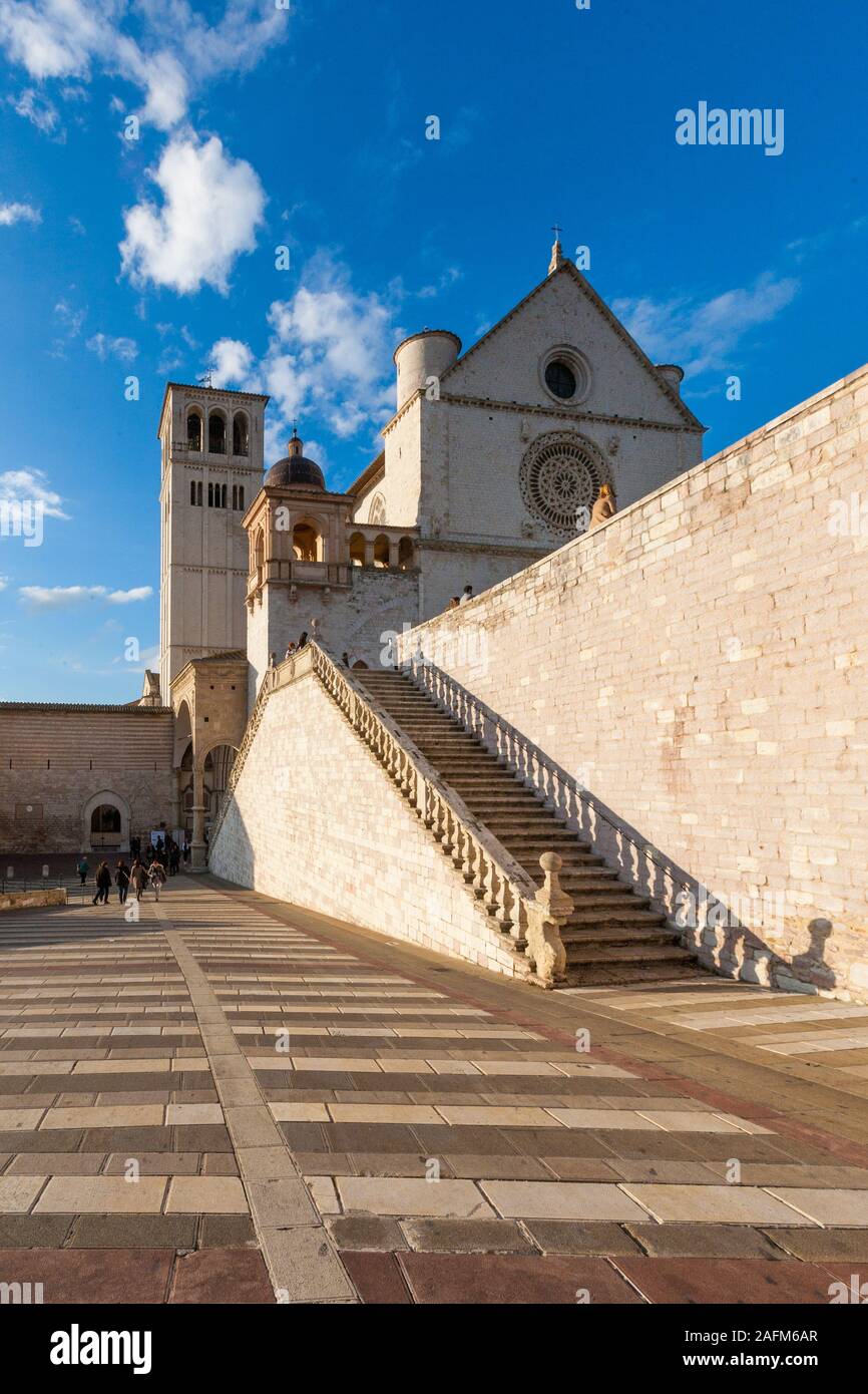Assise (Italie) - La basilique de Saint François à Assise Banque D'Images