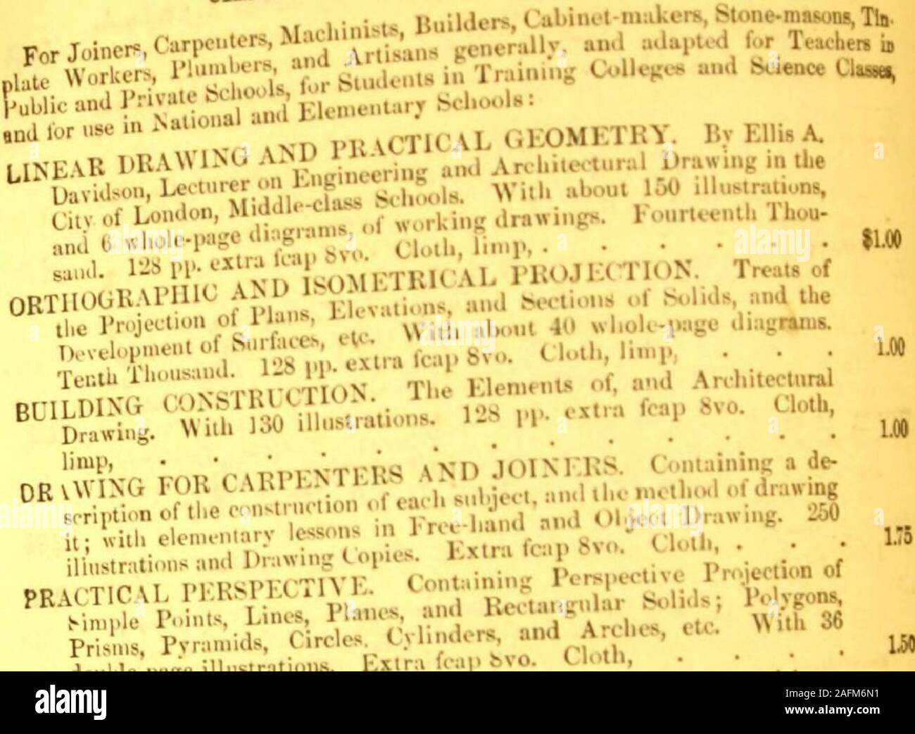 . Catalogue : instruments d'ingénierie et mathématiques et de matériaux fabriqués et importés par James W. Queen & Co.. JAME5W &Lt ;".*** "° r".Il.Al..irHlA. CASSELLS MANUELS TECHNIQUES. DUWIKGFOBMACHINISTS ET INGÉNIEURS. v&Lt ;"s'irriter les dessins, y compris 40 Ibll p-e ami 6 treble pages dessin pW" MASnNS.STOXE lnU. Avec WiST]^er part et l'objet d'un concisn Drawi. annonce historique • ? Wngle 6 ing doublé 25 Uluntoniioni adnptod Diaaing | pour des copies. Cloth w* ? Ui MODÈLE WITO. Contenant le] principe élémentaire de W1™" de l'état solide forma, la méthode de l'ombrage et les masques d'i "Dessin d'objets en carton Banque D'Images