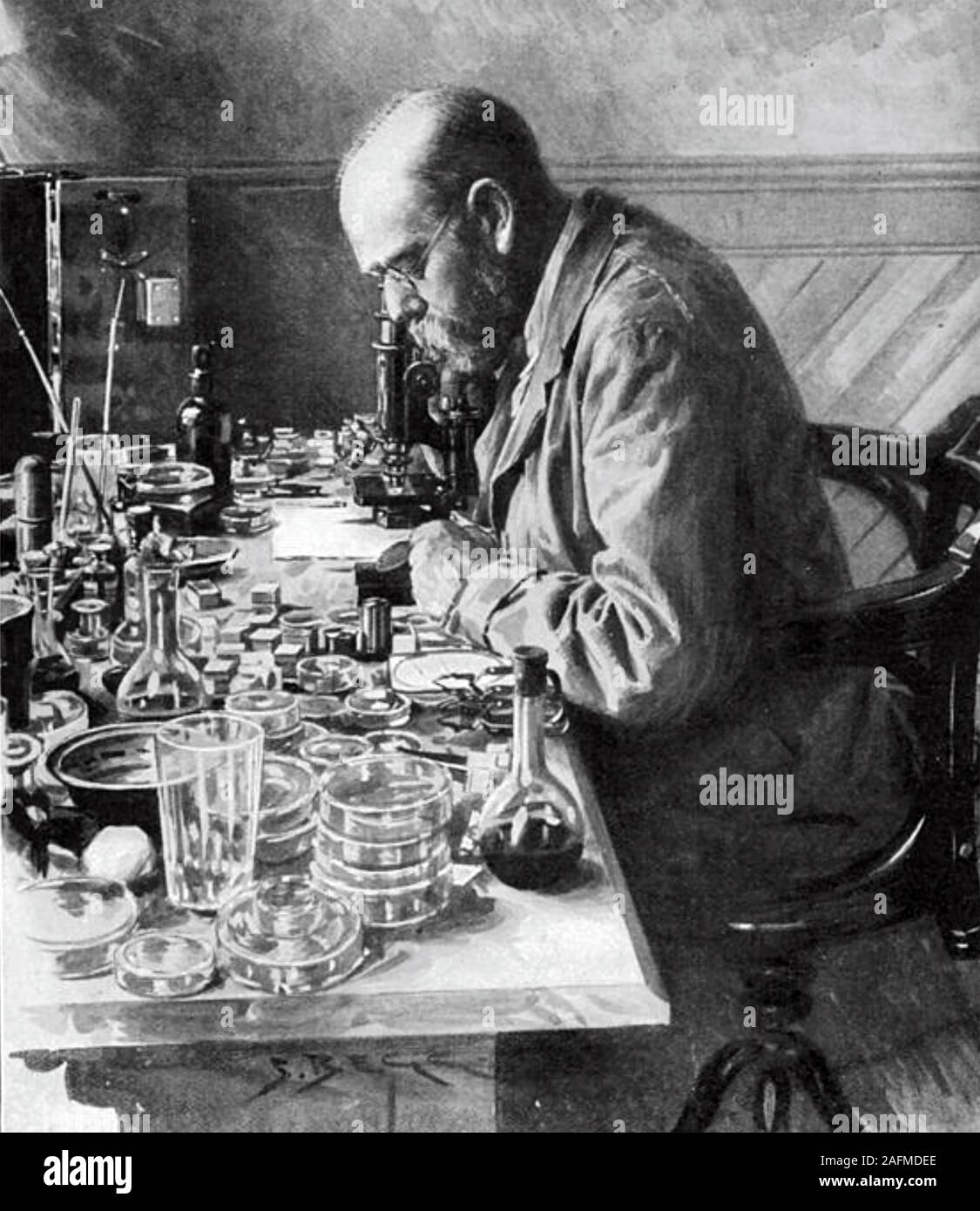 ROBERT KOCH (1843-1910), médecin et microbiologiste allemand Banque D'Images