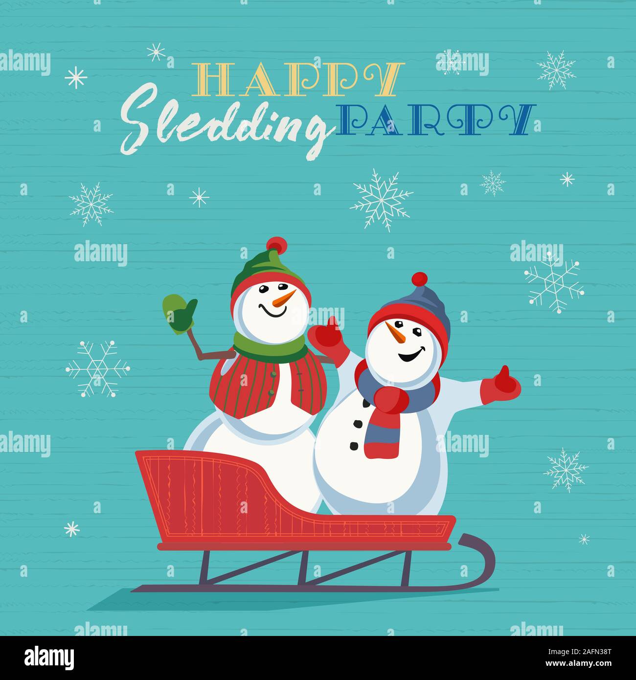 Traîneau à chiens heureux invitation parti modèle vectoriel Illustration de Vecteur