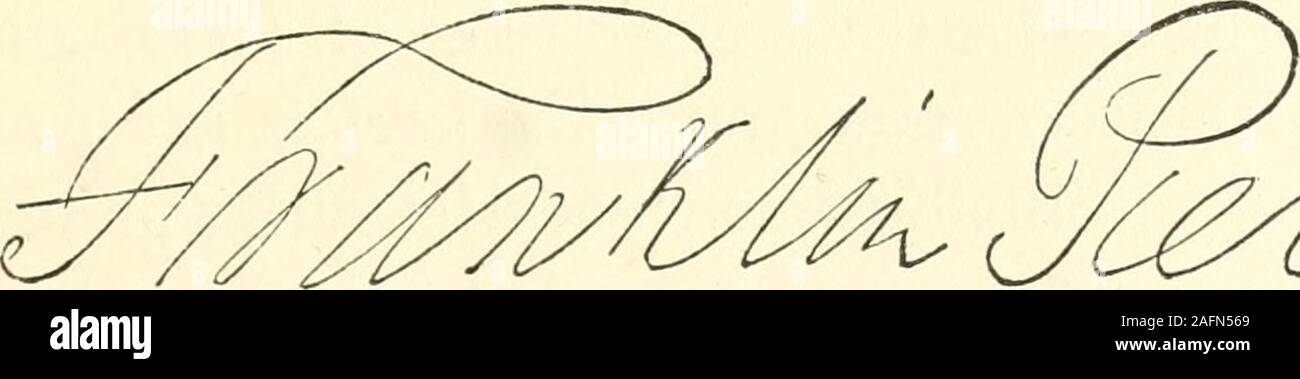 . La vie des images autorisées Stephen Grover Cleveland et Thomas Andrews Hendricks. j'^^^^ 384 LA VIE ET LES SERVICES PUBLICS 3F FRANKLIN PIERCE. Dans la campagne de 1852, Franklin Pierce, de nouveaux Hamp-shire, était le candidat démocrate. Ho est né au New-Hampshire, 23 novembre 1804, et était un homme comparativelyunknown, étant un des chevaux de l'theDemocracy * dark. Par profession, il était un avocat, et a présenté son état représentant dans le sénat national. Dans le warhe mexicain a tenu la position d'un général, mais il n'a pas enregistrer ou forgalhmtry de général. Son adversaire était général Win-domaine Scott Banque D'Images