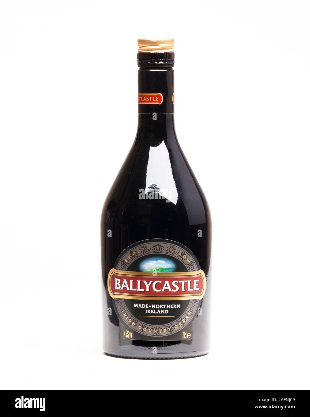 Boit de crème irlandaise BallyCastle vendu par Aldi Banque D'Images