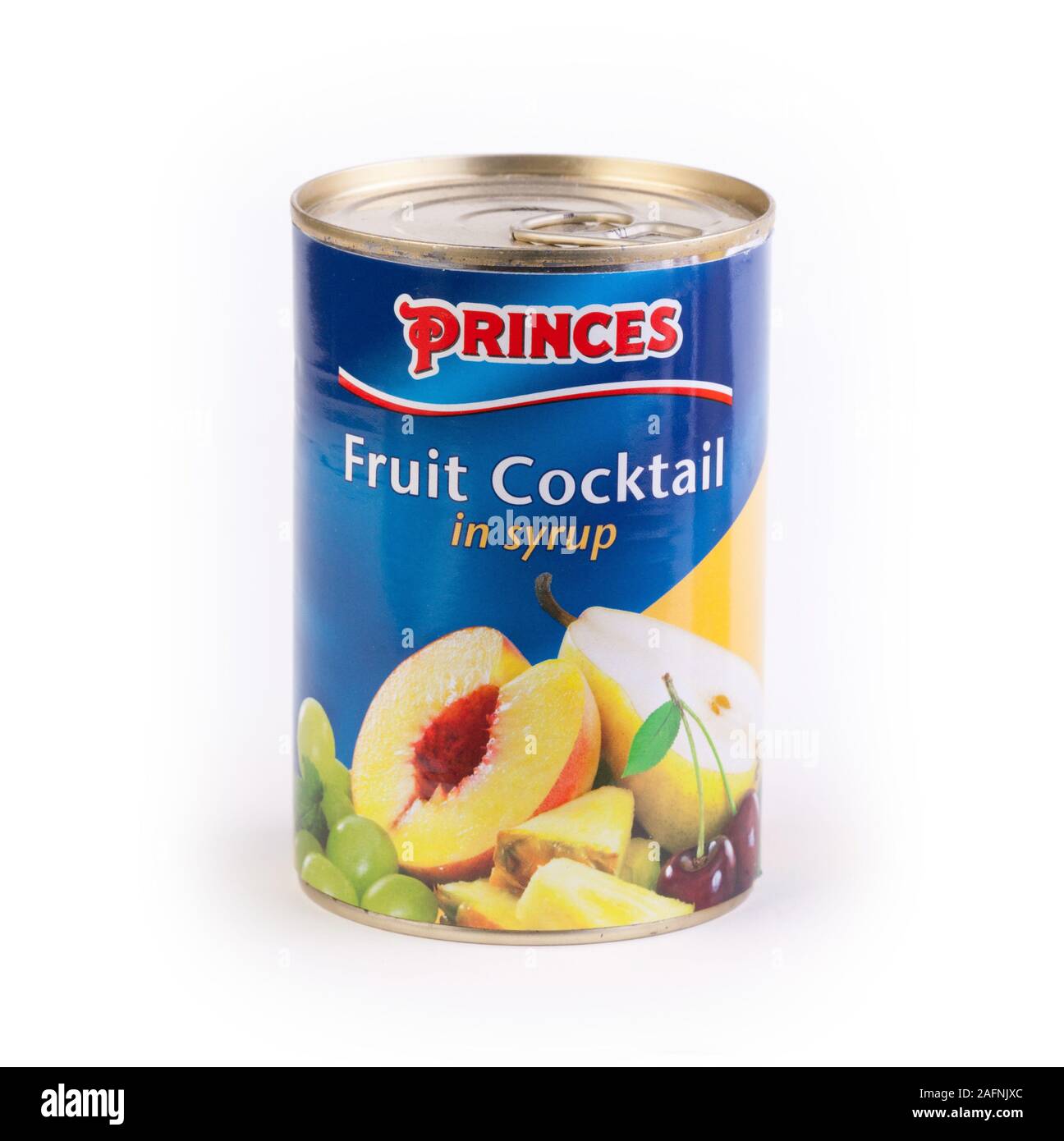 Cocktail de Fruits de l'étain des Princes au sirop Banque D'Images