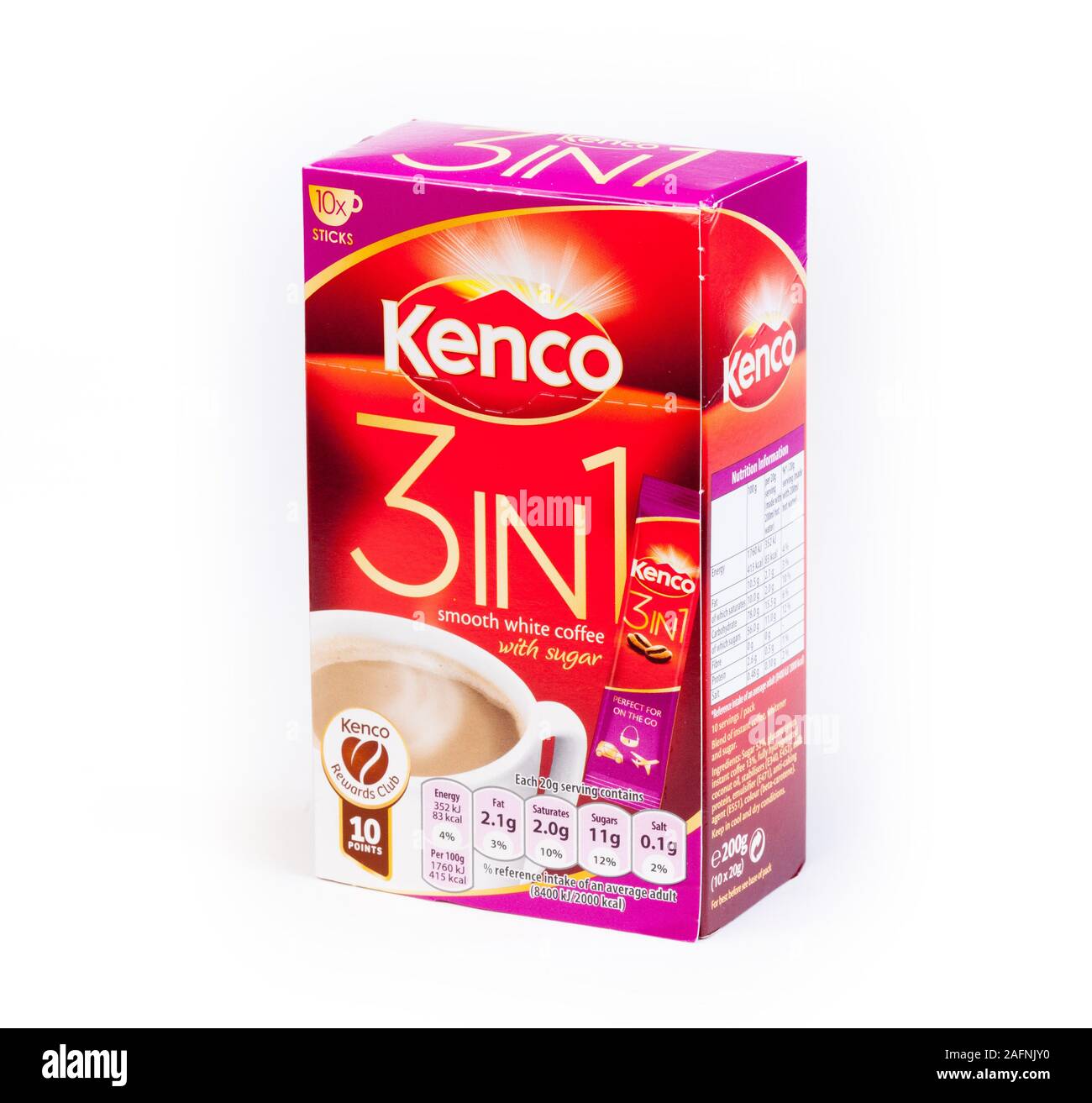 Sachets de café instantané Kenco Banque D'Images