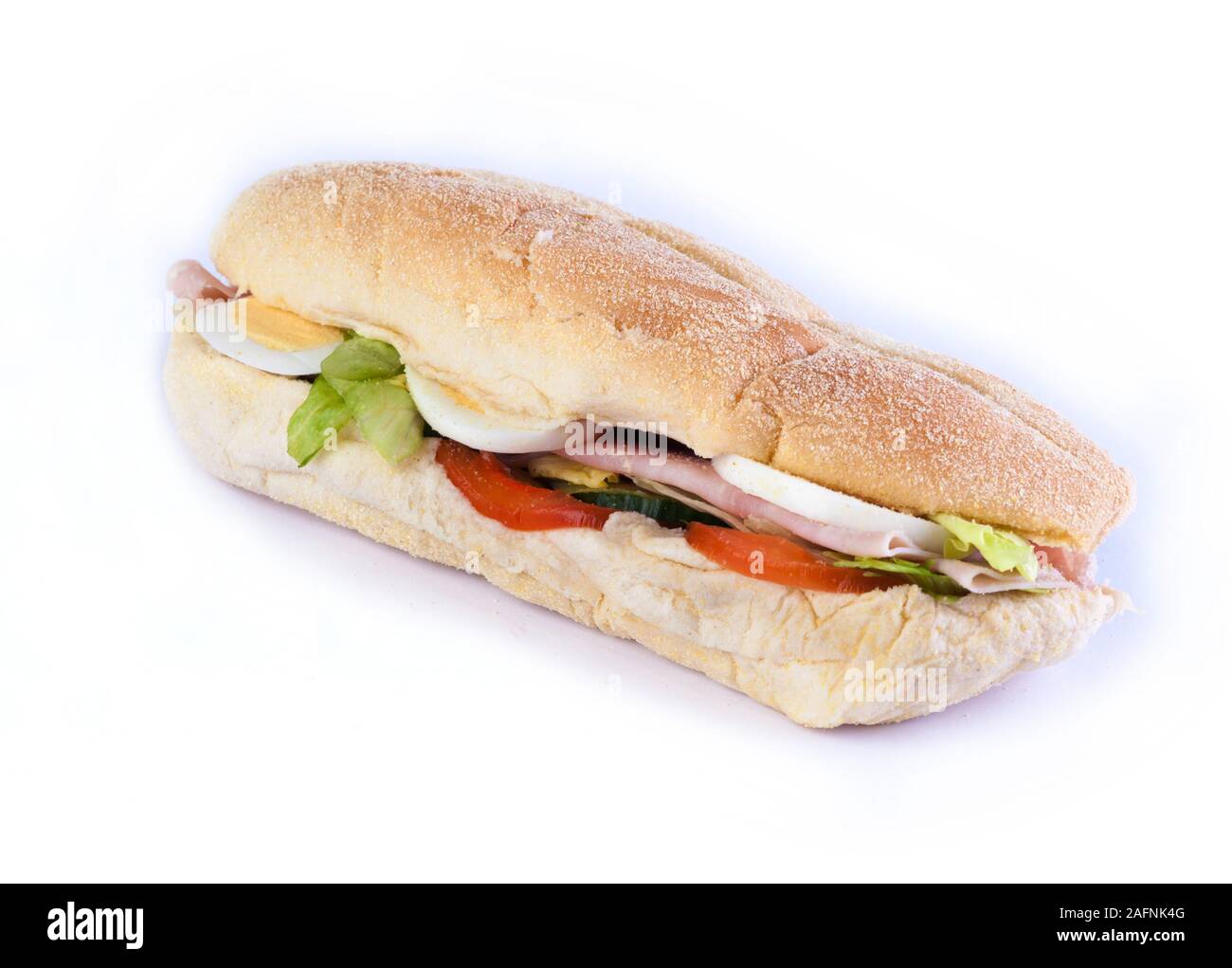 Salade de jambon & roll Banque D'Images