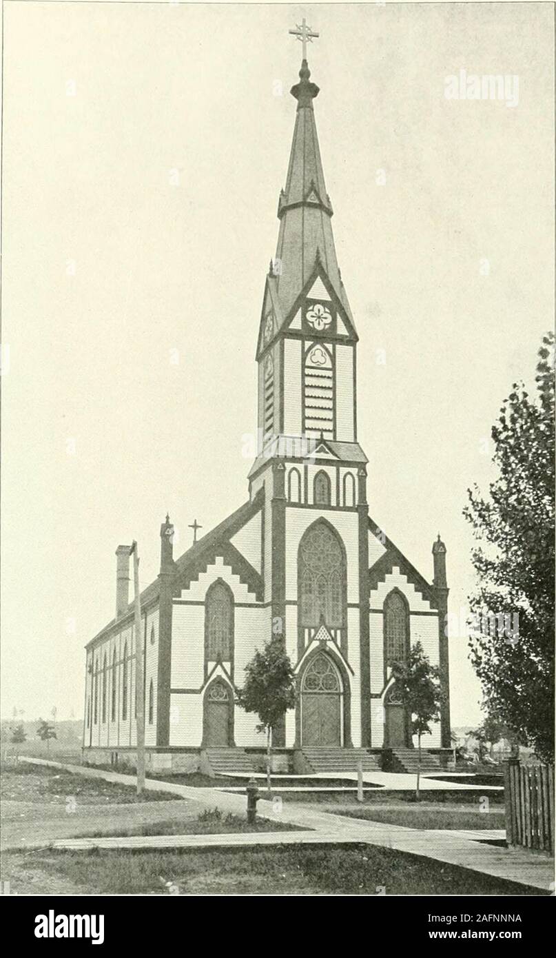 . Pipit de histoire de Grand Traverse et Leelanaw comtés, Michigan : adoption d'un examen concis de leur règlement rapide, le développement industriel et les conditions actuelles, de concert avec d'intéressants souvenirs. REV. JOSEPH BAUER.. ST. FRANCIS CHURCH. TRAVERSE CITY GRAND TRAVERSE ET LEELANAW comtés. Herbstreet 787, qui a fait sa maison à SuttonsBay. Il a assisté à Traverse City une fois amonth, et grâce à ses efforts, l'église a commencé en firstCatholic 1X70. Il wasa bâtiment petit châssis, vingt quatre par thir-ty, situé près de l'emplacement de l'église actuelle.de Suttons Bay Fr. Herbstreet wastrans Banque D'Images