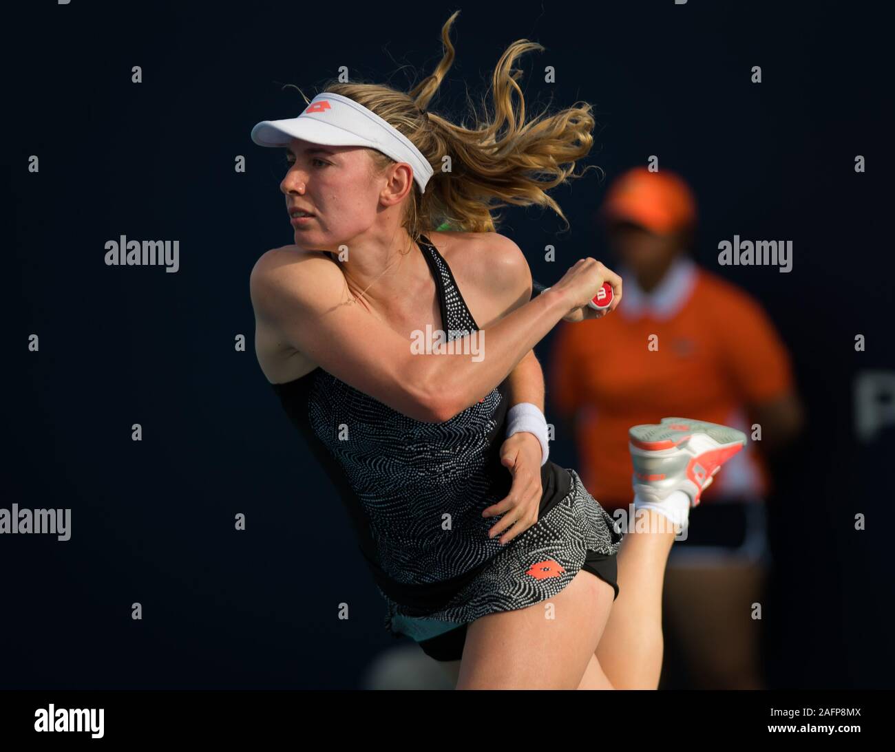 Ekaterina Alexandrova de Russie en action au cours de sa première série de match à l'Open de Miami 2019 Premier tournoi de tennis WTA Obligatoire Banque D'Images