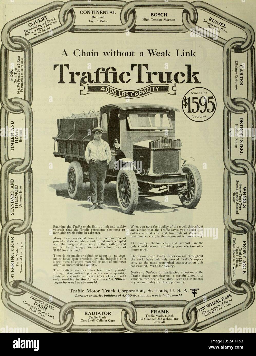 . Le Saturday Evening Post. 72 décembre Le Saturday Evening Post II, J02O. Plusieurs ont demandé comment cette combinaison fiable et ofproved coupledwith unités normalisées, la conception et la capacité du trafic, l'couldpermit au meilleur prix de vente au détail de 595 pour ce chariot. Il n'y a pas de solution magique ou lésiner sur elle-no econ-omies ont été pratiquée par l'injection d'asingle morceau de matériel bon marché ou de l'unité de vouloir abandonner un unknownorigin ou la qualité. Les trafics bas prix a été fait possiblethrough quantitybasis sur une production standardisée d'un camion à capacité standard d'un modèle Banque D'Images