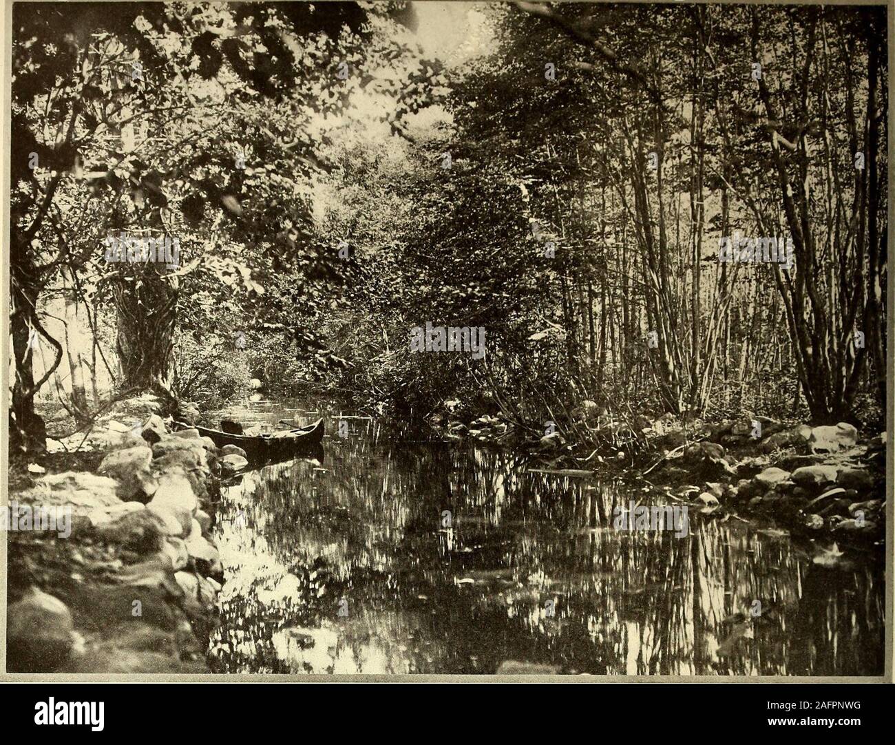 . American maisons et jardins. AMERICAN 212 maisons et jardins, juin 191. Le canot fait d'une belle de déchets presque inaccessible de l'eau dans un cours d'eau navigable c anoeing RockwellPhotograph par F. F. par Mary H. Northend et autres Banque D'Images