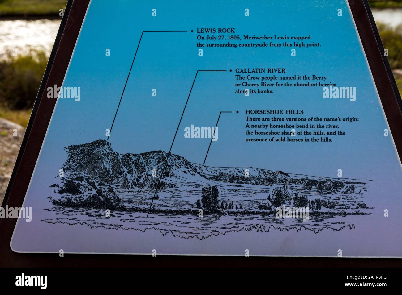 23 mai 2019, USA - trois fourches, MT - Rivière Missouri Breaks Monument National, la source de la rivière Missouri, composé de Jefferson, Madison et Gallatin Rivières Montana Banque D'Images