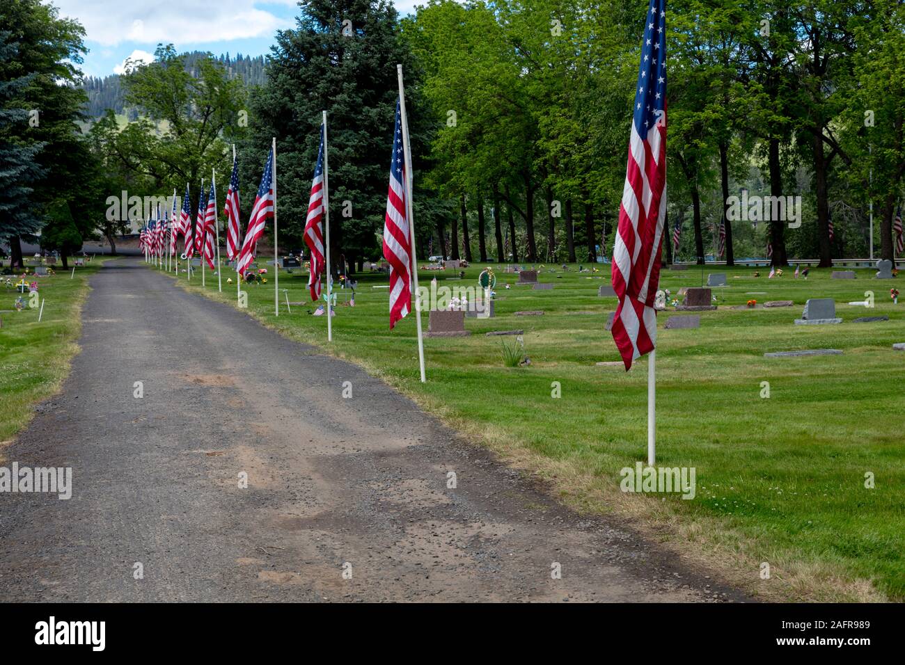 25 mai 2019, l'État de Washington, USA - Memorial Day au cimetière cimetière Riverview Heights à Kennewick, WA Banque D'Images