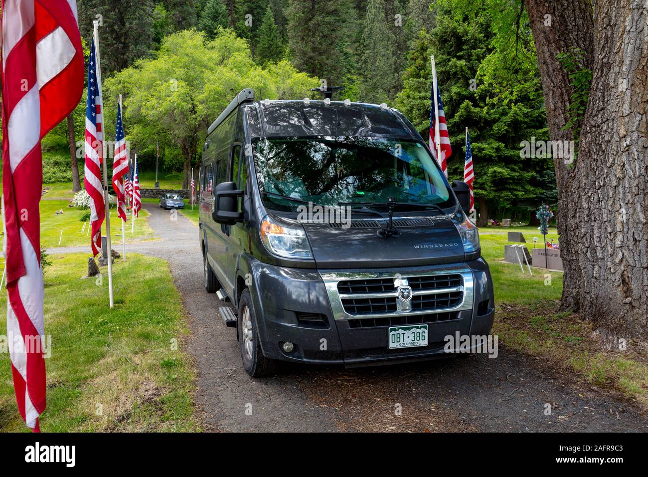 25 mai 2019, l'État de Washington, USA - Photographe Joe's RV Sohm sur Memorial Day au cimetière cimetière Riverview Heights à Kennewick, WA Banque D'Images