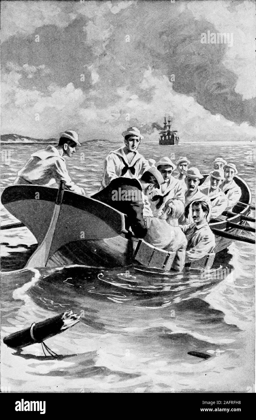 . Schley et Santiago ; un compte rendu historique du blocus et de la destruction finale de la flotte espagnole sous commandement de l'amiral Pasquale Cervera, 3 juillet 1898. marqués : Oui, elle y est. Je peux dire à herby sa fumée. C'était à 1:45 heures,et le colon avait gagné la côte à 1:15, whileCaptain Cook avait reçu la reddition à1143. Le capitaine Cook, cependant, était detainedaboard le côlon dans son désir d'être courtois, et n'avait pas commencé à rentrer par le temps est venu de New York neuf en vue. À deux heures, tout comme elle s'est où nous avons considéré son insignal distance. Le Commodore Schley signal relevée, une orderedthe Banque D'Images