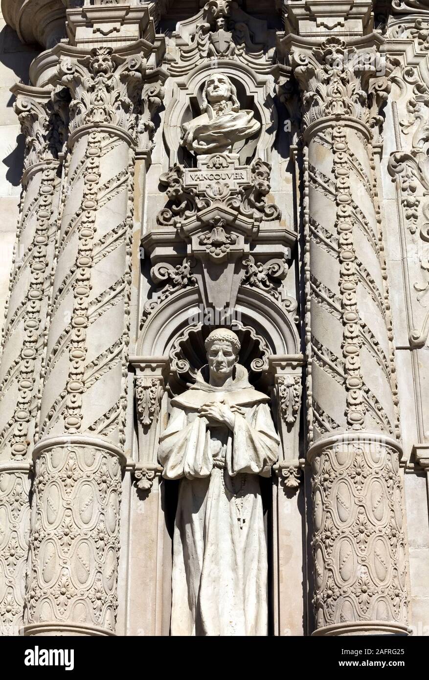 SAN DIEGO, CA - novembre 13,2016:fragmenter la façade du San Diego Museum of Fine Art, dans Balboa Park, Californie, États-Unis d'Amérique. Banque D'Images