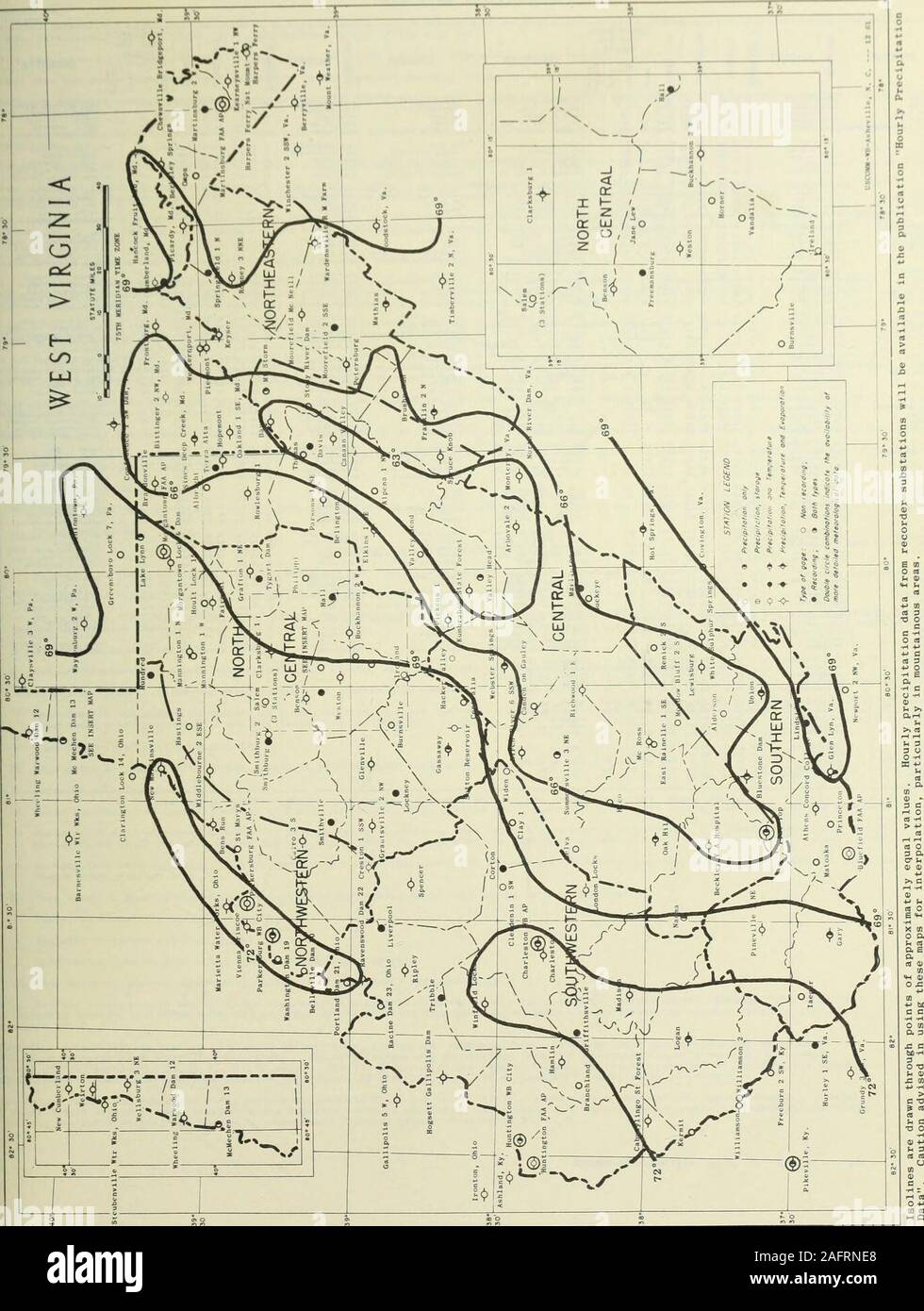 . Les données climatologiques, West Virginia. La température moyenne mondiale en 1962. S5fc INDEX ^ LA STATION D'OBSERVATION U G U 0 FOIS ANDTABLES s STATION COUNTY &Lt ; c passez 9 Si un observateur 3 s i 11 ALBRIGHT 009&Lt ;. PRESTON 2 39 29 79 38 1219 7A MONON&AHELA POWER CO. ALDERSON 0102 MONROE 3744 8038 1555 RASS1E L. SIMS 0143 RANDOLPH 2 38 55 79 40 3020 7A OMER S. SMITH 0249 ARSOVALE 2 POCAHONTAS 7 38 26 79 49 2730 5P BA MME NETTIE, R. SHEETS ATHÈNES CONCORD COLLEGE 0355 MERCER T 37 25 61 01 2600 3P 3P CONCORD COLLEGE BAYARD 0527 GRANT 9 39 16 79 22 2375 5P 7K UNE BECUEY HOWARO R. FOULQUE v UN HÔPITAL 0580 RALEIGH 3747 TR Banque D'Images