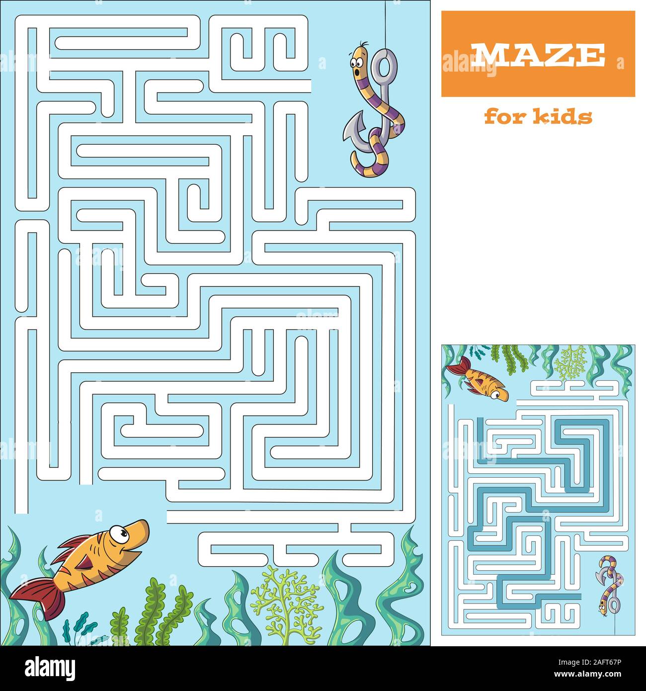 Funny cartoon game pour enfants. Avec solution.part attirer l'illustration vectorielle avec couches séparées. Illustration de Vecteur