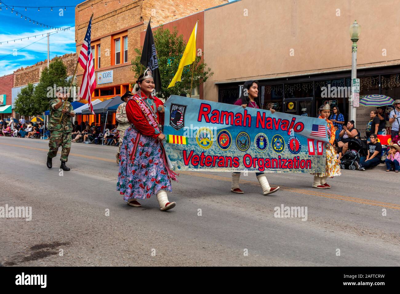 10 AOÛT 2019 - GALLUP NEW MEXICO, USA - Portraits d'Amérindiens Navajo à Gallup & 98e Inter-tribal Indian Ceremonial, Nouveau Mexique Banque D'Images