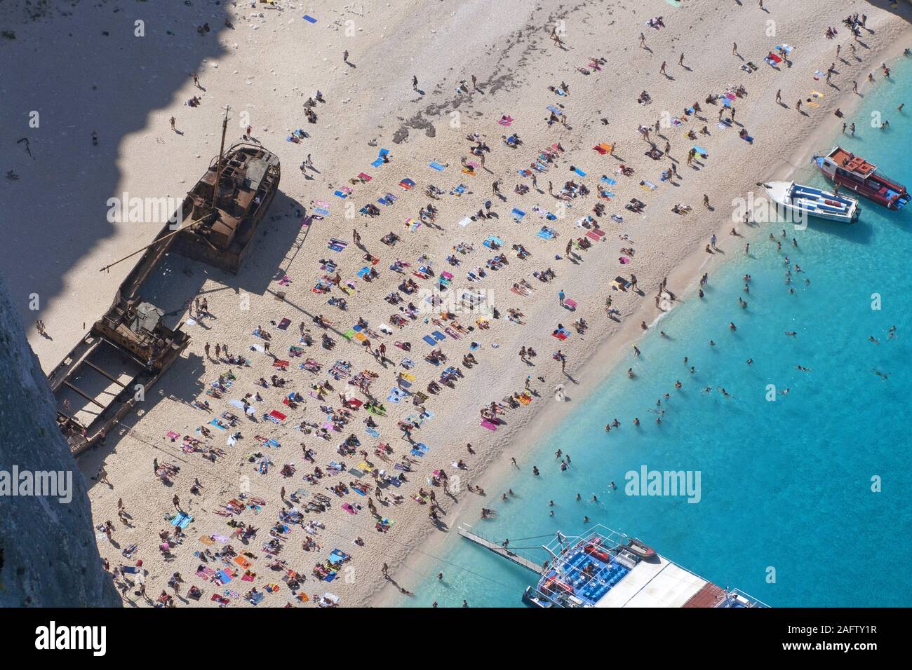 Shipwreck Bay, l'une des plus belles plages de Grèce, l'île de Zakynthos, Grèce Banque D'Images
