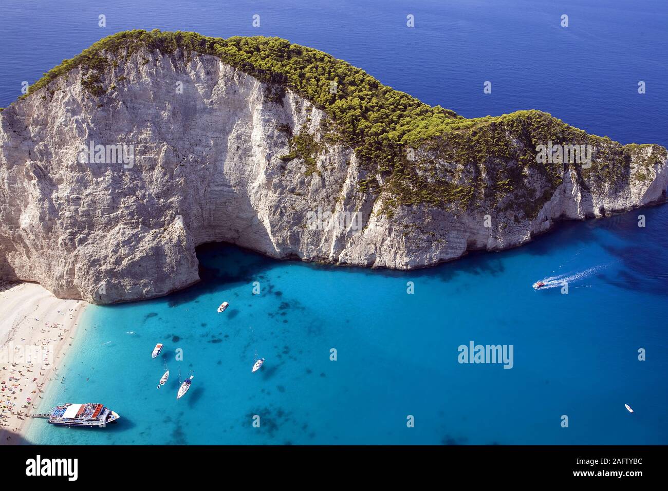 Shipwreck Bay, l'une des plus belles plages de Grèce, l'île de Zakynthos, Grèce Banque D'Images