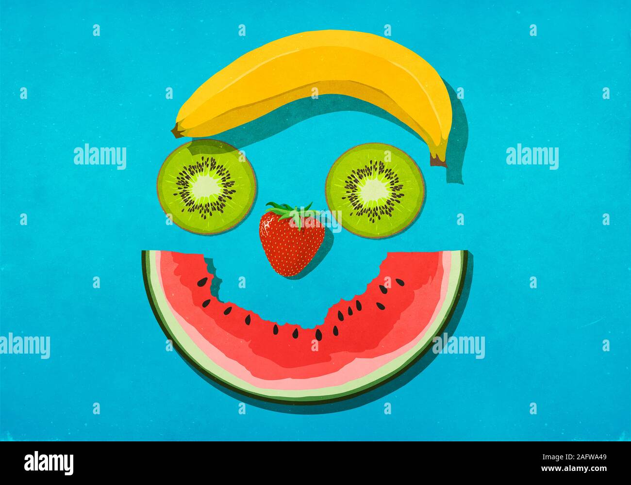Fruit smiley face Banque D'Images