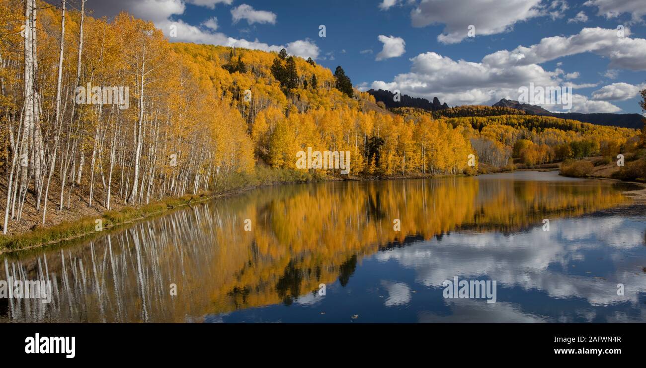 9 octobre 2019, Telluride, Colorado, USA - 1967 Lake, Telluride Colorado au large de l'autoroute 145 près de Mountain Village Banque D'Images