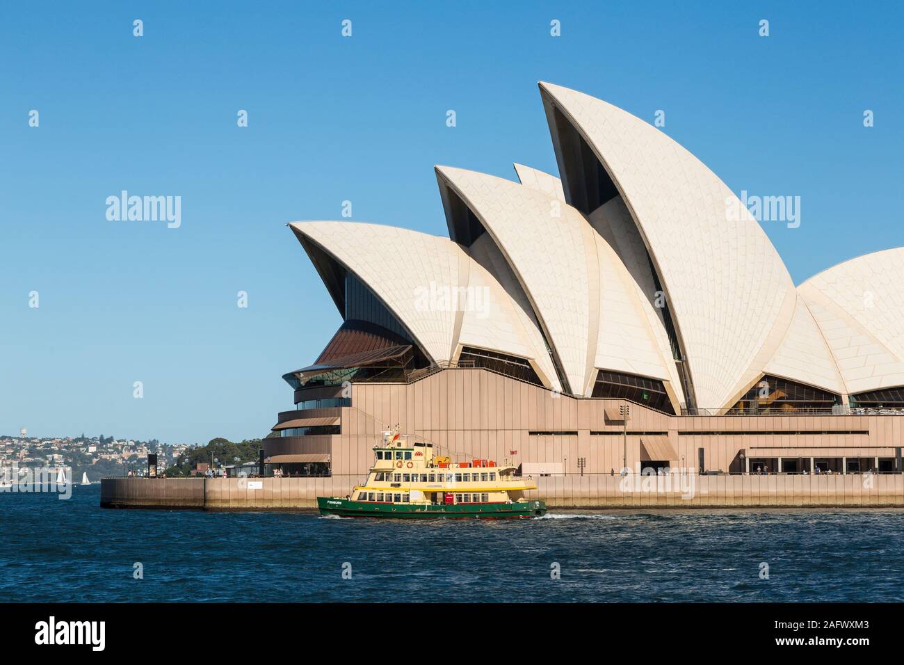 Laissez-passer de traversier de Sydney Opera House, de l'Australie Banque D'Images