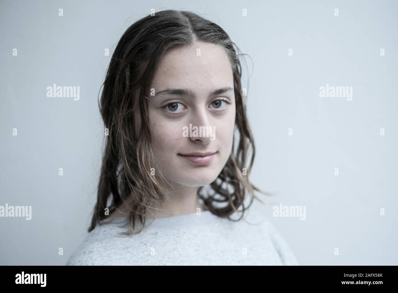 Portrait d'une jeune fille de dix-sept Banque D'Images