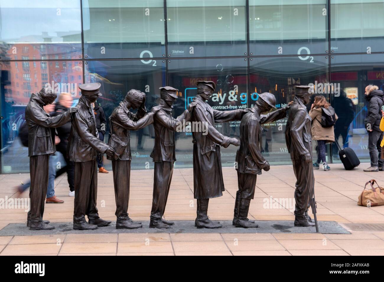 La victoire sur la cécité Statue à Manchester en Angleterre 2019 Banque D'Images