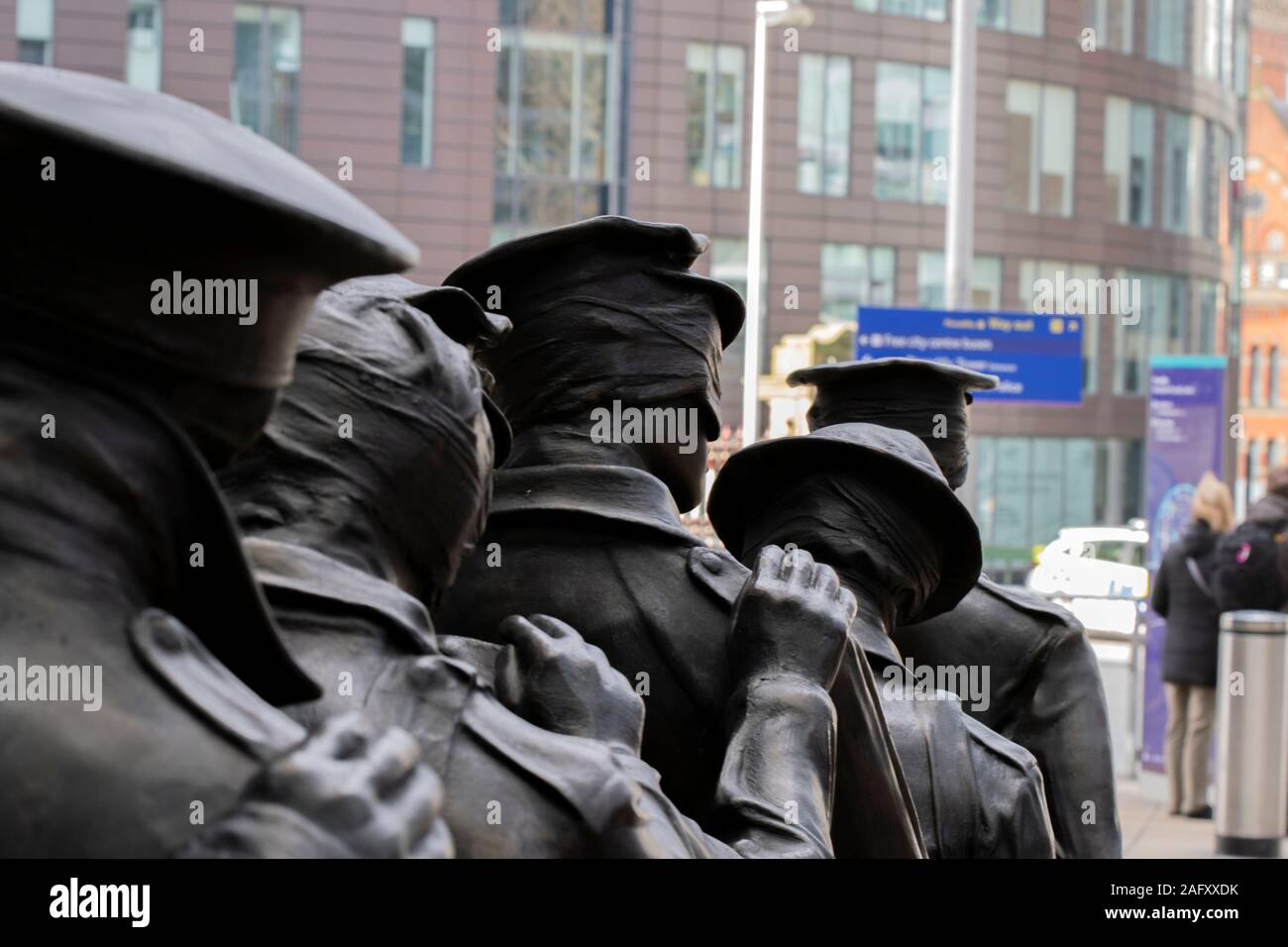 La victoire sur la cécité Statue à Manchester en Angleterre 2019 Banque D'Images