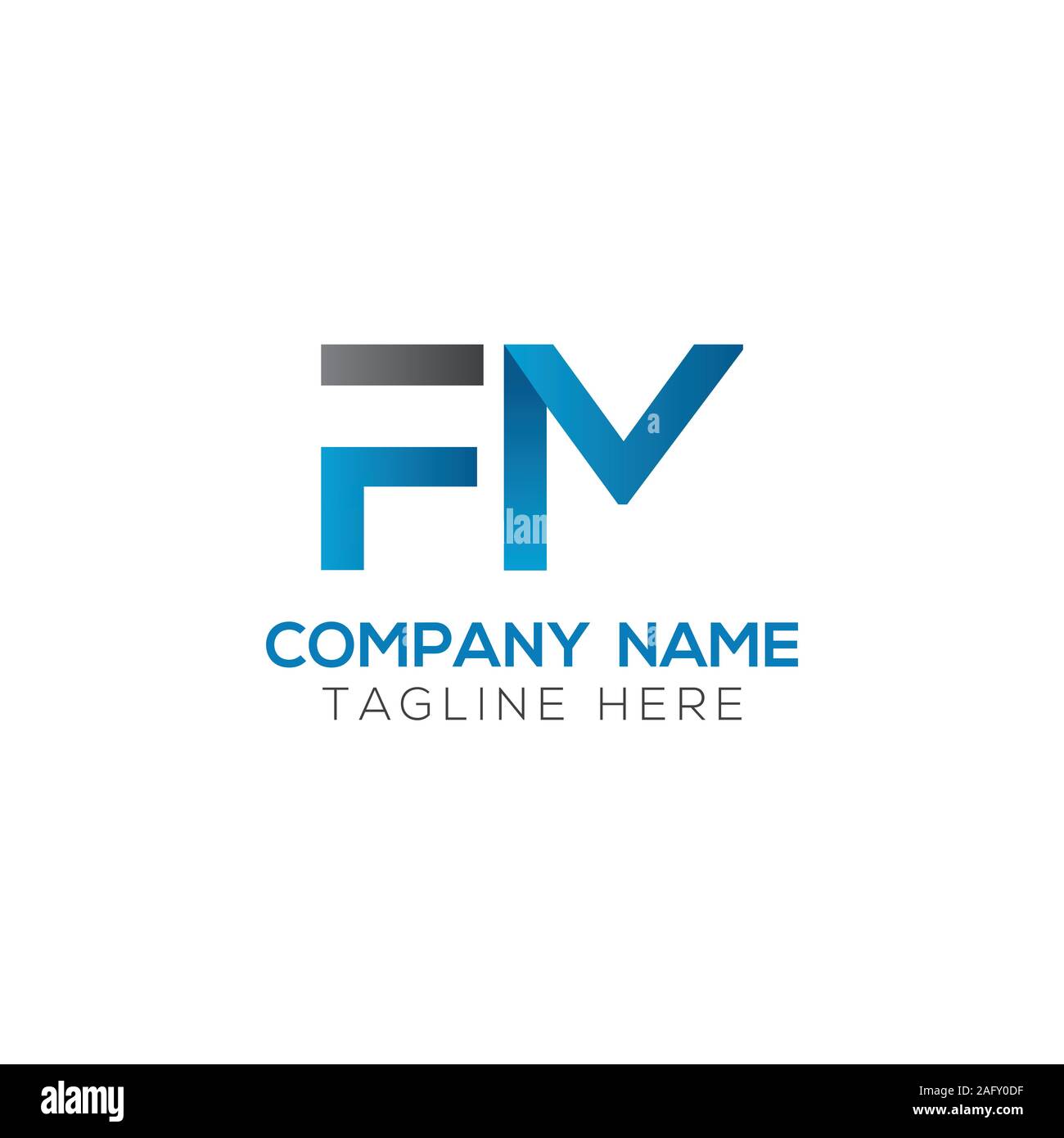 Première lettre FM Logo mixte. Lettre de la création de logo d'entreprise moderne FM modèle vectoriel. Conception de Logo FM Illustration de Vecteur