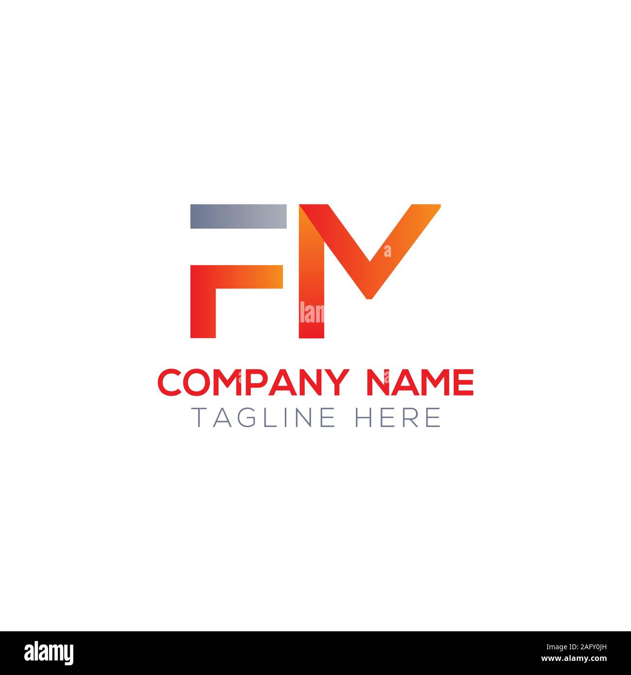 Première lettre FM Logo mixte. Lettre de la création de logo d'entreprise moderne FM modèle vectoriel. Conception de Logo FM Illustration de Vecteur