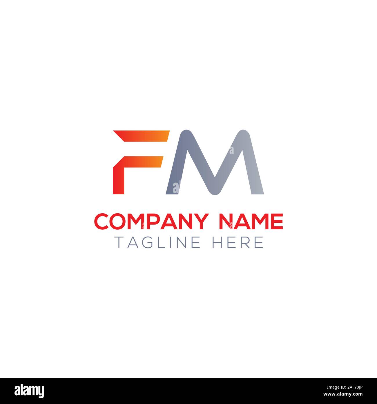 Première lettre FM Logo mixte. Lettre de la création de logo d'entreprise moderne FM modèle vectoriel. Conception de Logo FM Illustration de Vecteur