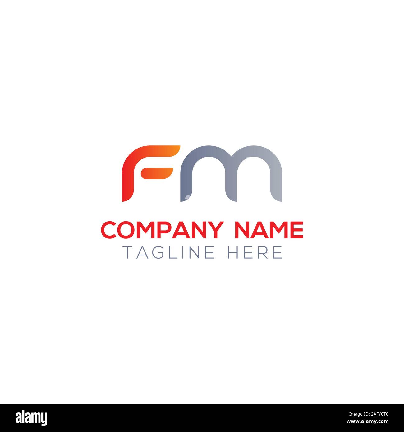 Première lettre FM Logo mixte. Lettre de la création de logo d'entreprise moderne FM modèle vectoriel. Conception de Logo FM Illustration de Vecteur