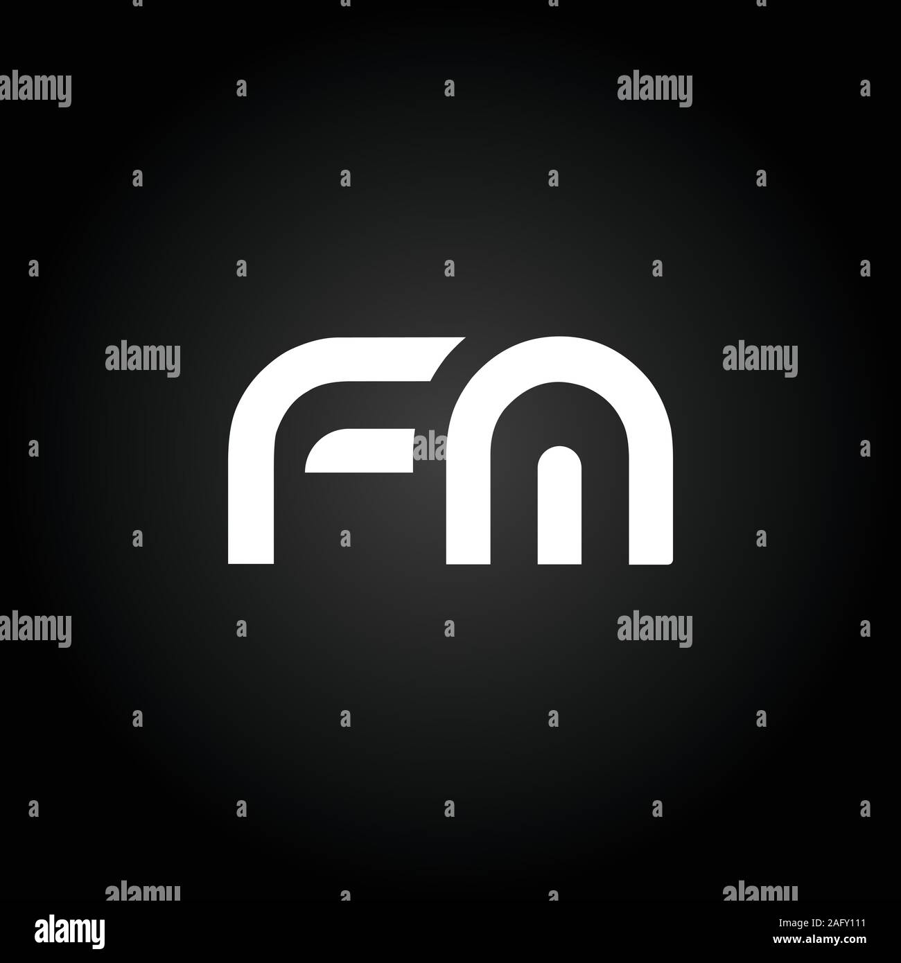Première lettre FM Logo mixte. Lettre de la création de logo d'entreprise moderne FM modèle vectoriel. Conception de Logo FM Illustration de Vecteur
