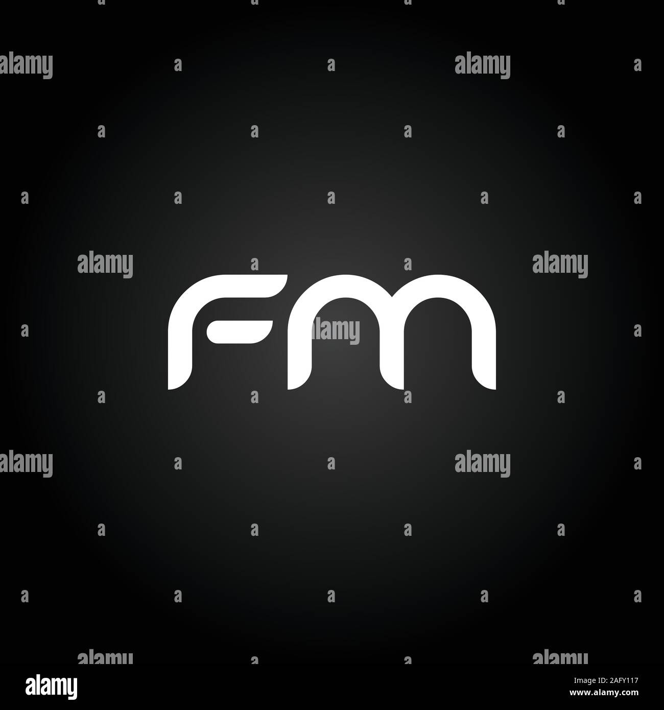 Première lettre FM Logo mixte. Lettre de la création de logo d'entreprise moderne FM modèle vectoriel. Conception de Logo FM Illustration de Vecteur