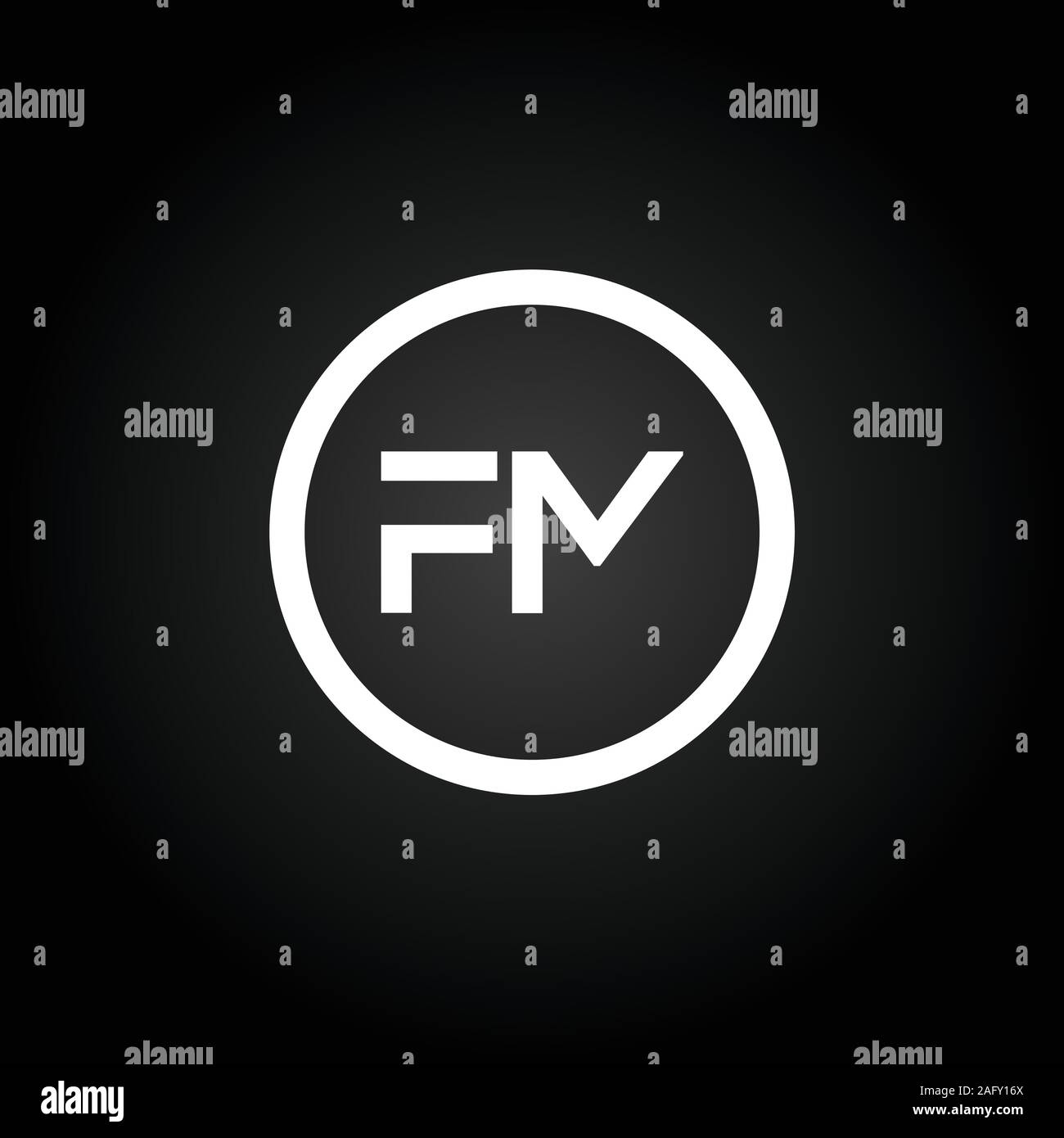 Première lettre FM Logo mixte. Lettre de la création de logo d'entreprise moderne FM modèle vectoriel. Conception de Logo FM Illustration de Vecteur