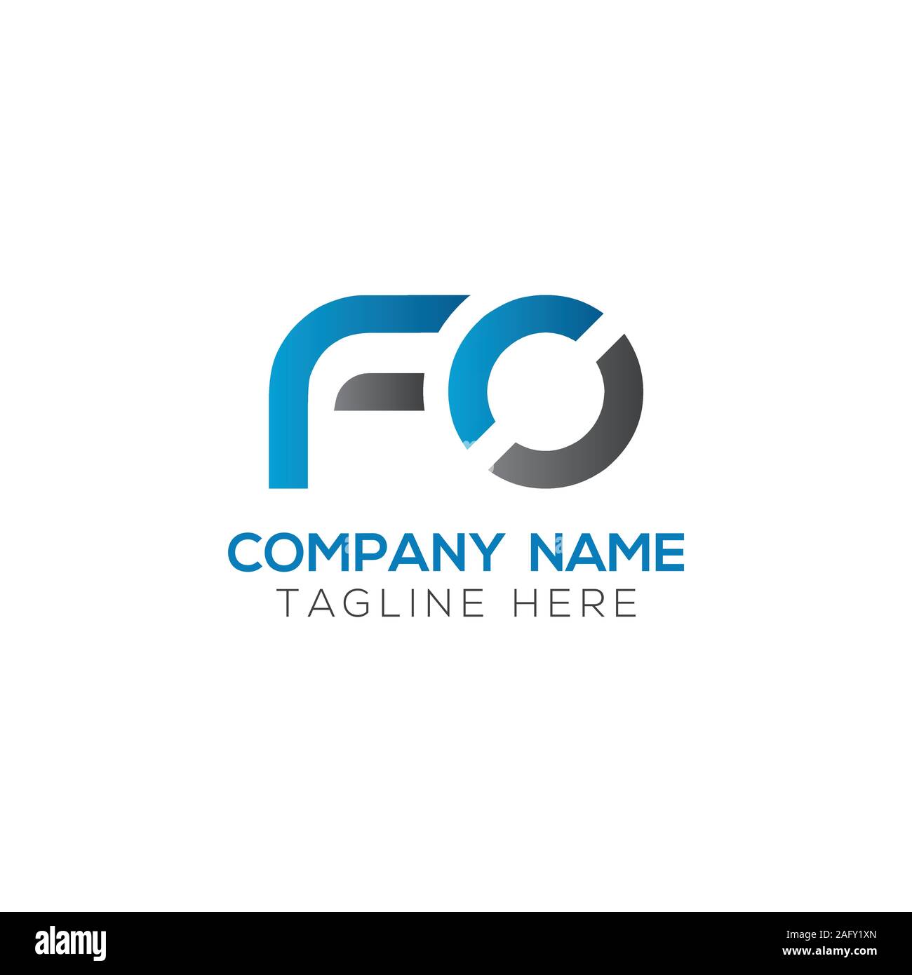 FO initiale Lettre Logo mixte. Lettre d'affaires moderne créative FO logo Vector Modèle. FO Logo Design Illustration de Vecteur